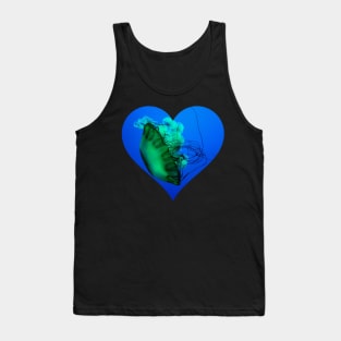 Green Jellyfish Heart Tank Top